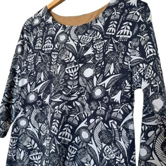 Weird Fish Wear The Weekend Floral Dress Charcoal Gray Black White Floral 14 - Picture 3 of 6